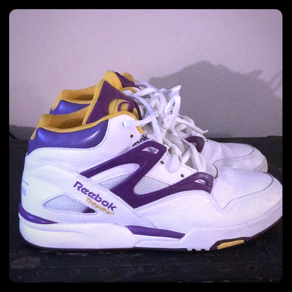 reebok pump purple and yellow